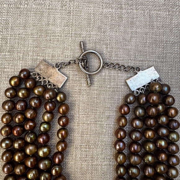 Four Strand Knotted Pearl Necklace - Picture 3 of 8